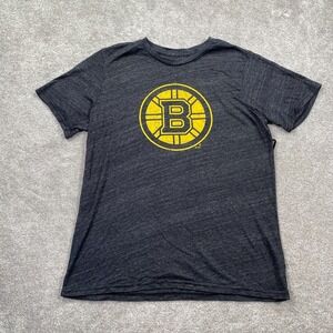Boston Bruins Majestic Threads Men's NHL Hockey T-Shirt Size L Charcoal Gray NWT